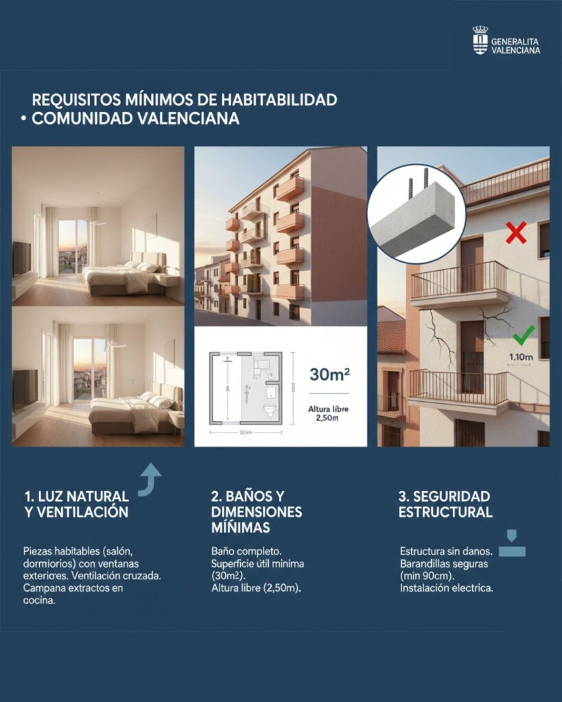 Condiciones del Decreto 80/2023 aplicadas a edificios residenciales existentes